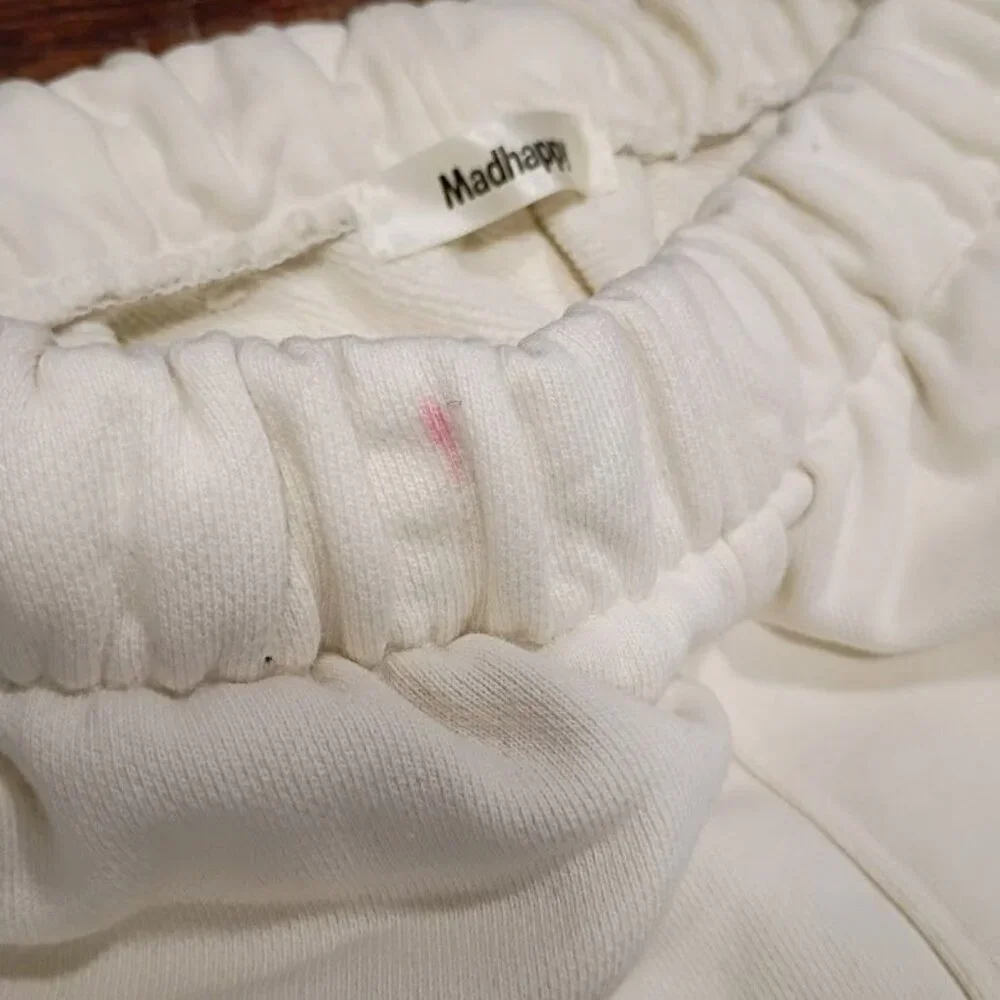 Madhappy Off White Sweatpants XS With Colorful Logo Elastic Waistband - Picture 4 of 10